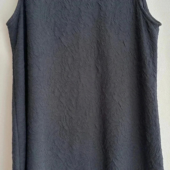 Blu Pepper Black Floral Textured Tank Dress, Swing Dress, Size Medium - Picture 4 of 16